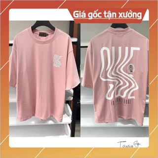 Áo thun gợn sóng hồng ruốc