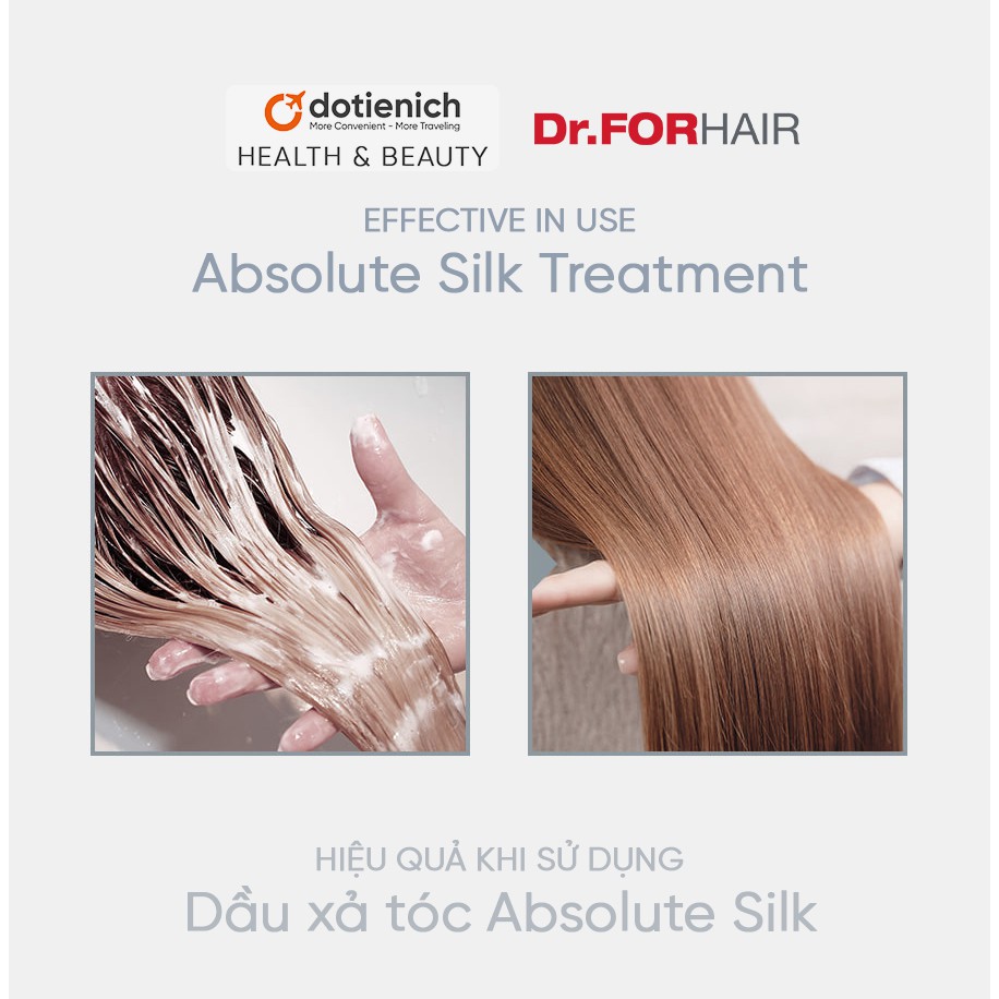 Dầu xả tóc phục hồi hư tổn Dr.FORHAIR giữ màu tóc nhuộm Dr For Hair Absolute Silk Treatment