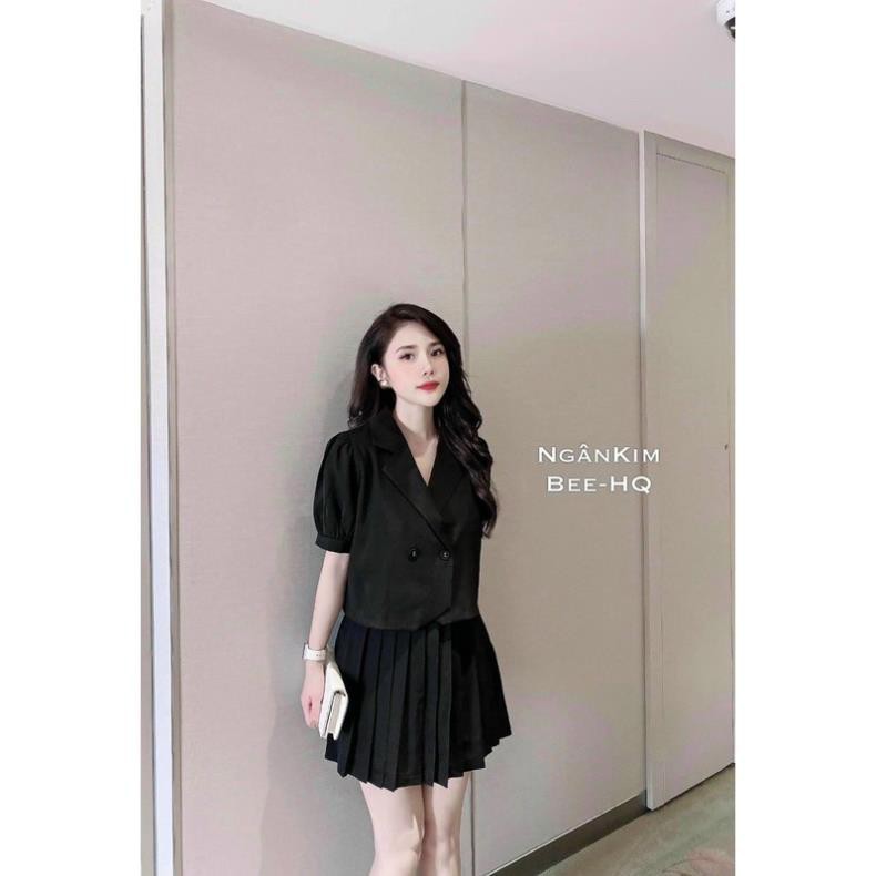 [ẢNH THẬT + VIDEO] set đồ nữ 3 món áo vest phối chân váy xòe kèm áo 2 dây phong cách tiểu thư dễ thương | BigBuy360 - bigbuy360.vn