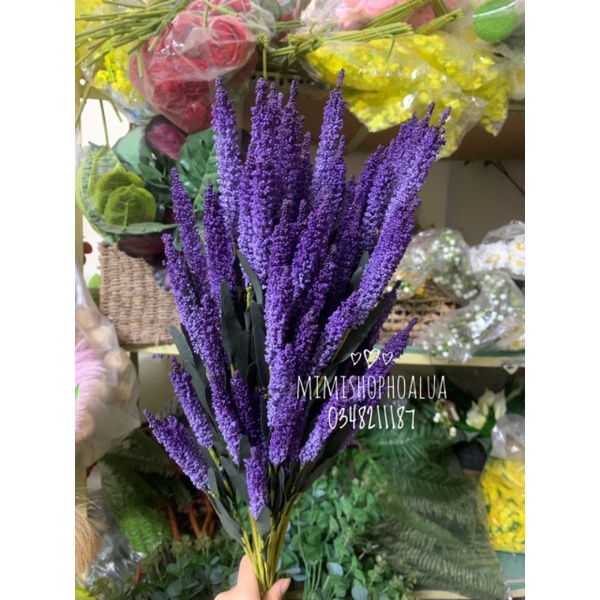 Hoa giả - Cành hoa oải hương lavender giả trang trí nhà cửa