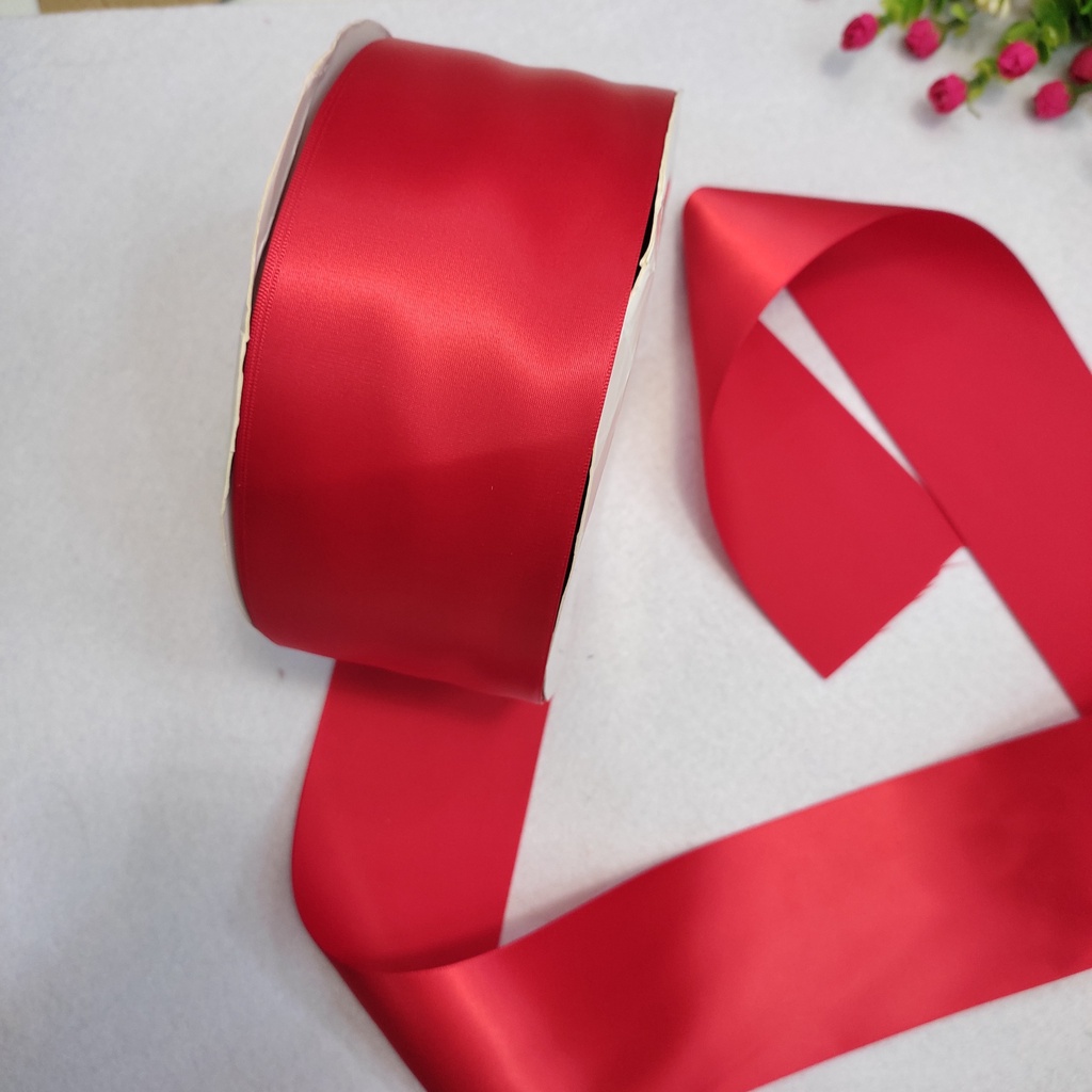 Ruy băng lụa vải bản to  Đẹp  gói quà, làm nơ, trang trí decor, noel, giáng sinh, phụ kiện handmade Pinky