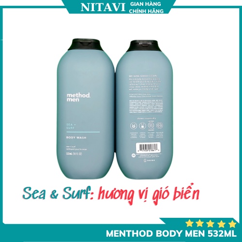 Sữa tắm Nam method men body wash 532ml Sữa tắm dưỡng ẩm cho nam giới bán chạy số 1 châu âu