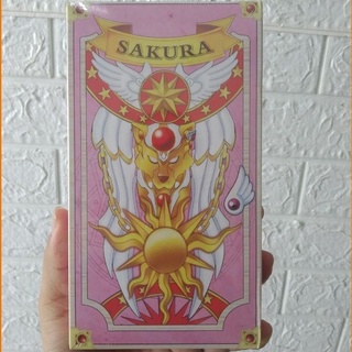 Sakura thủ lĩnh thẻ bài pha lê màu hồng Tarot xinh xắn