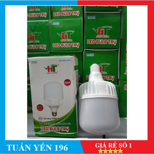 Bóng Đèn Led Trụ -20W,30W,40W,60W (Nhôm) HT Light Level siêu sáng, tiết kiệm điện E27 BẢO HÀNH 12 THÁNG