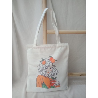 Mẫu túi tote vải canvas vừa A4 ( có khóa kéo)