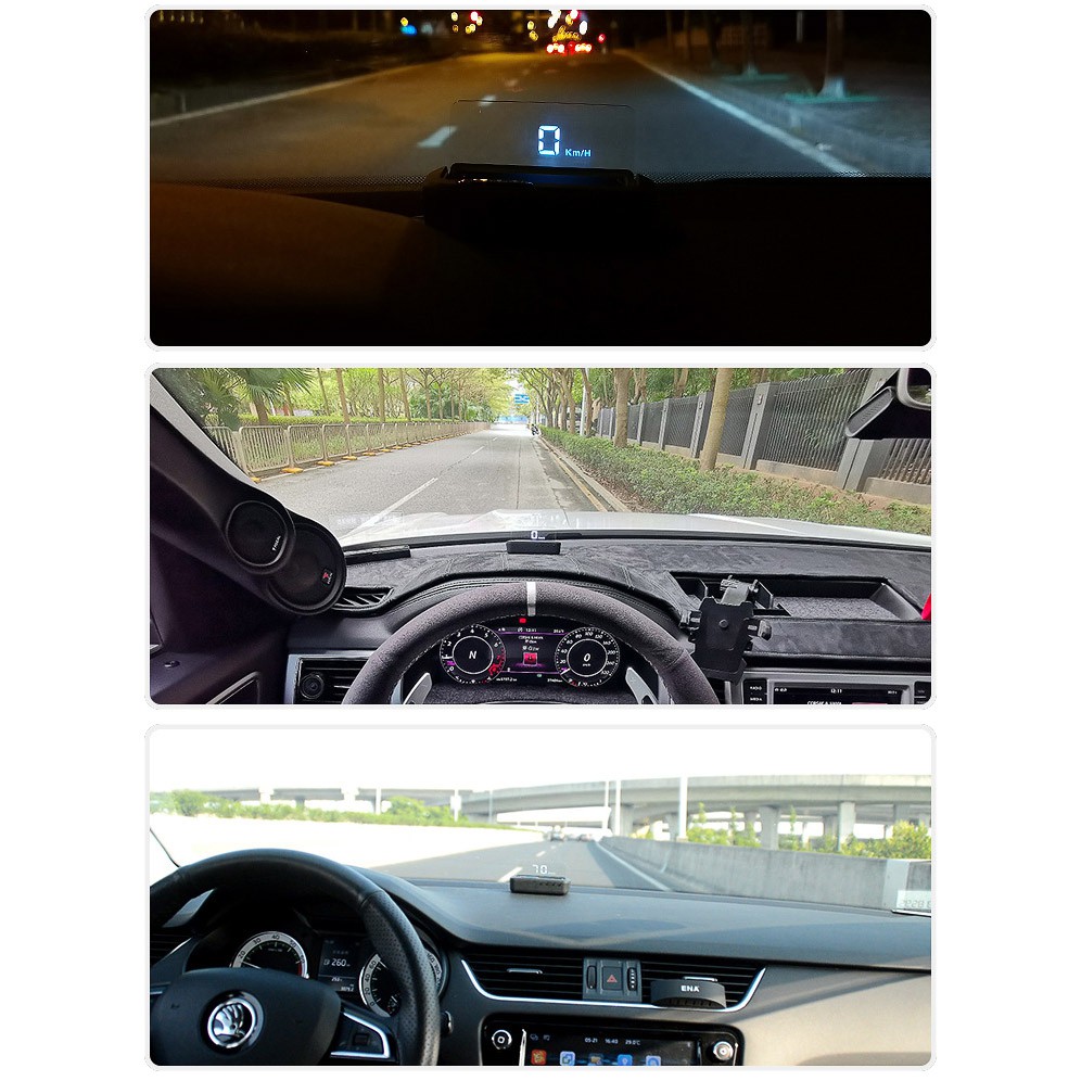 Màn Hình Hiển Thị Tốc Độ Ô Tô Xe Hơi Tiện Dụng HUD H80 OBD2 (Phiên bản mới 2020 - không cần dán film lên kính lái)
