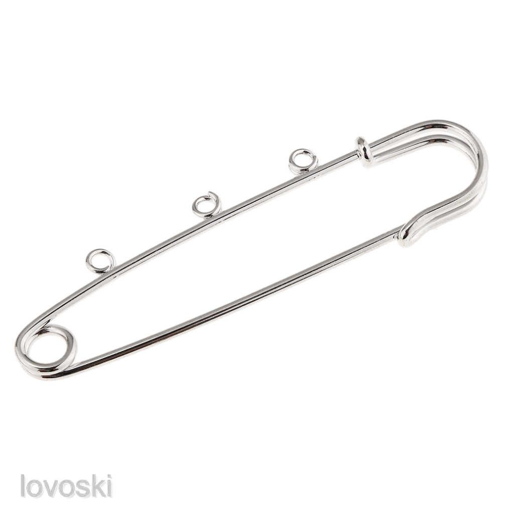 [Lovoski] Bộ 10 Ghim Cài Áo 3 Lỗ An Toàn Kích Thước 8x1.7cm