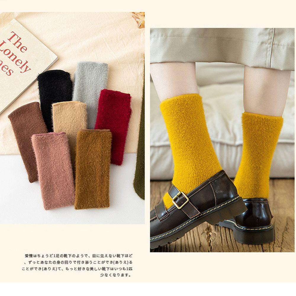 Đôi Vớ Nhung Dày Mềm Mại Ấm Áp Thời Trang Mùa Đông