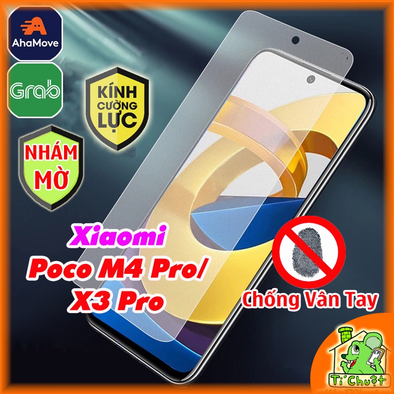 [Chống Vân Tay-Ảnh Thật] Kính CL Nhám Xiaomi POCO M4 PRO/ X3 PRO Cường Lực Game Thủ