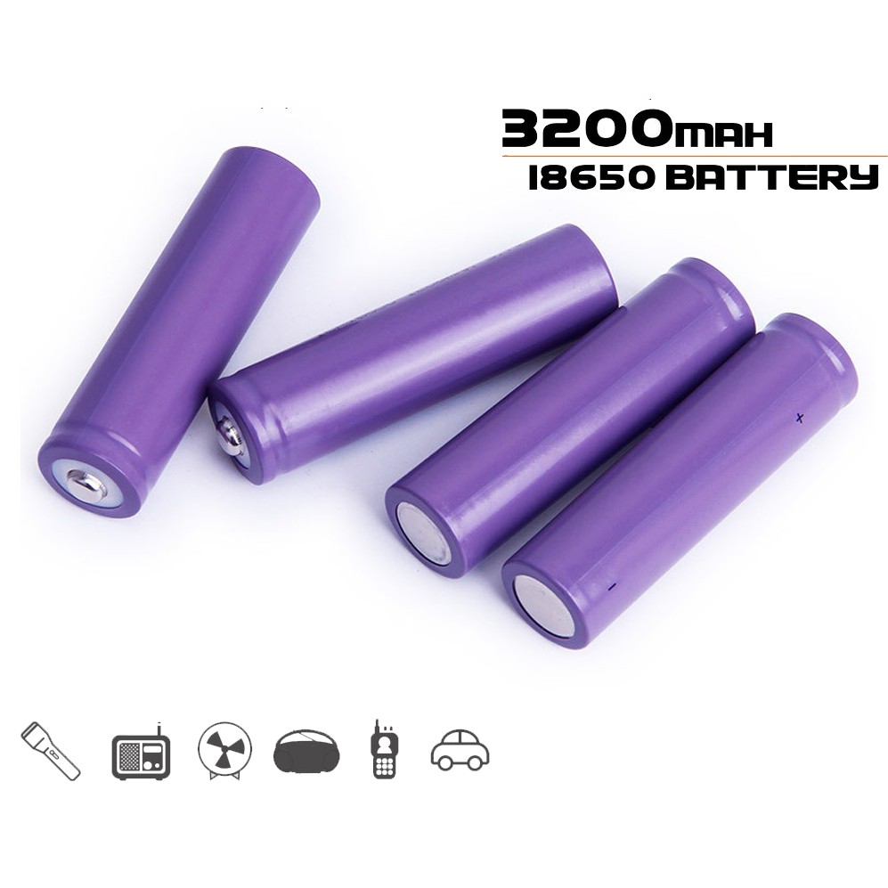 Bộ 04 Pin Sạc Đa Năng 18650 Dung Lượng 3200mAh 3.7V Cao Cấp