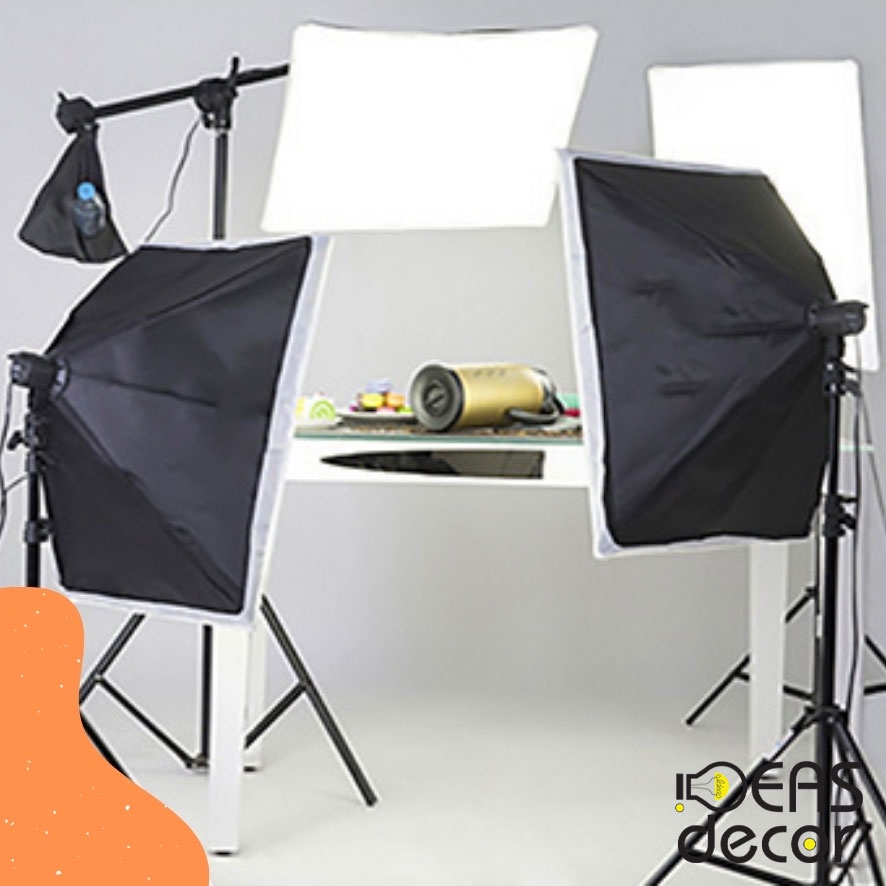 Bộ Softbox Studio đuôi đèn 1 chuôi - Đạo cụ chụp hình, trợ sáng background - Ideas Decor