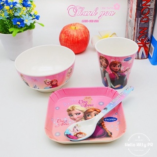 Cốc bát đĩa thìa Hello Kitty Doremon