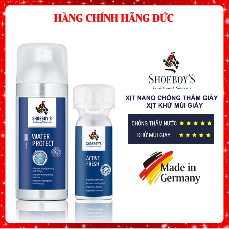 [COMBO CAO CẤP]  Xịt nano giày chống thấm nước + Xịt khử mùi hôi giày Shoeboy's