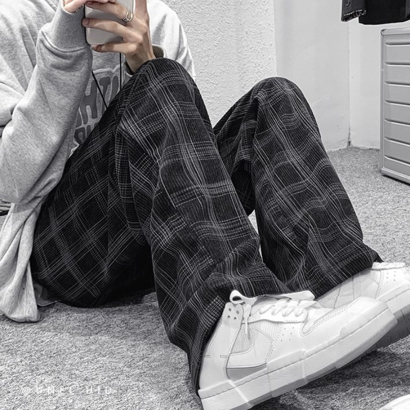 quần jean nam Quần dài ống rộng họa tiết sọc caro thời trang cho nam size S-3XL Quần jean nam cạp cao ống suông rộng quần bò baggy nam phom xuông chất jeans mềm, dày dặn xu hướng Quần Jean Ống Rộng Nam Nữ Unisex WASH 3 Màu Hàng Cao Cấp 2023