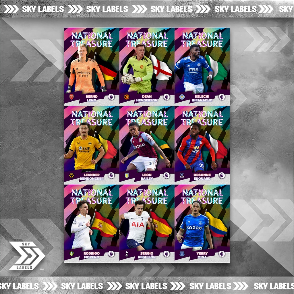 thẻ SKY National Treasure - Dendoncker, Rodrigo Moreno, Iheanacho, Edouard, Mina, Reguilon, Leno, Leon Bailey, Henderson