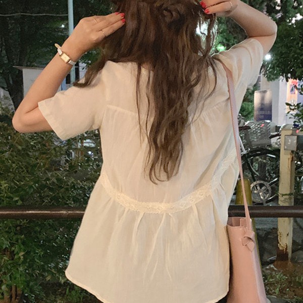 Áo Sơ Mi Tay Ngắn Dáng Rộng Thiết Kế Mới Thời Trang Mùa Hè Theo Phong Cách retro Cho Nữ