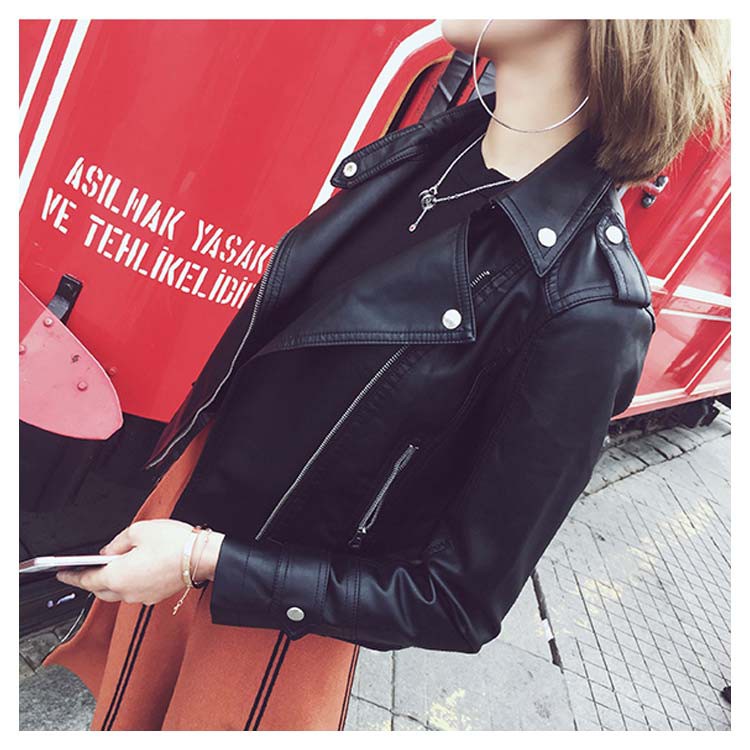 Áo khoác da nữ dáng ngắn siêu đẹp AT21, Chất da siêu mềm đẹp | BigBuy360 - bigbuy360.vn