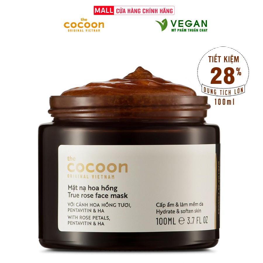 Mặt nạ hoa hồng cocoon 100ml cấp ẩm thuần chay | BigBuy360 - bigbuy360.vn