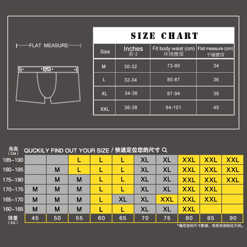 ORLVS Quần lót boxer cotton mềm mại họa tiết rằn ri gợi cảm cho nam bs144