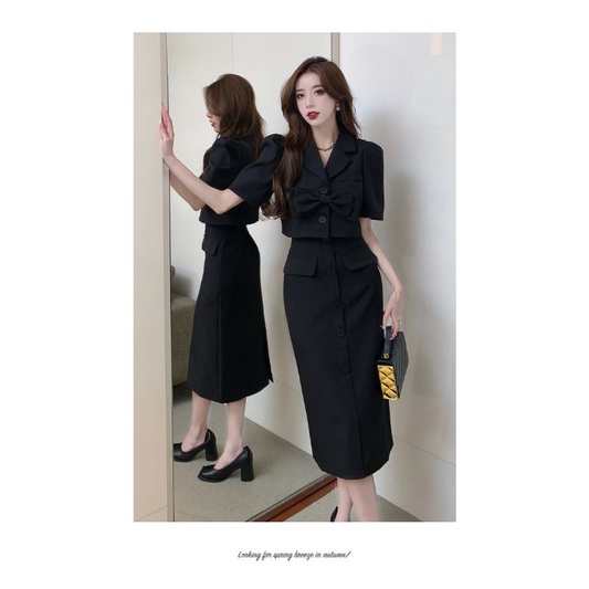 SET ÁO CROTOP CHÂN VÁY DÀI