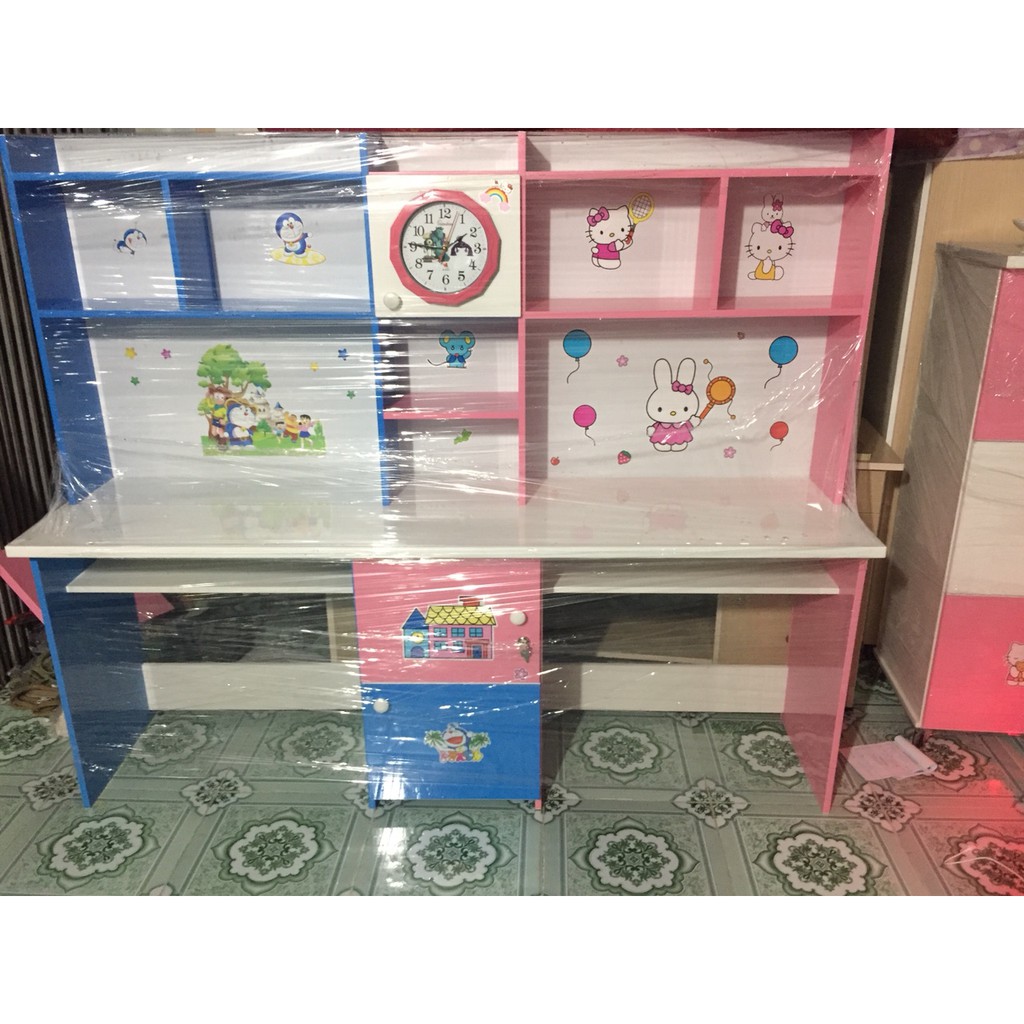 Bàn học sinh đôi 1m6 nhựa Đài Loan cao cấp FREESHIP