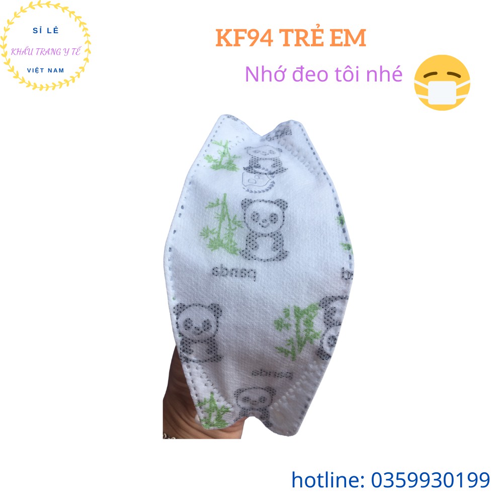 [ ĐẠI PHÁT ] Khẩu Trang Y Tế Kháng Khuẩn Khẩu Trang KF94 Mask Kids Túi 10 Chiếc Màu Trắng Có Hình