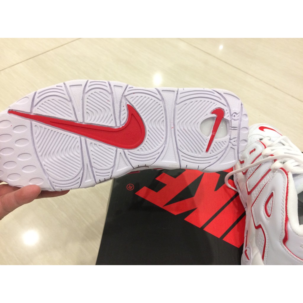 Giày Thể Thao NIKE AIR MORE UPTEMPO trắng đỏ