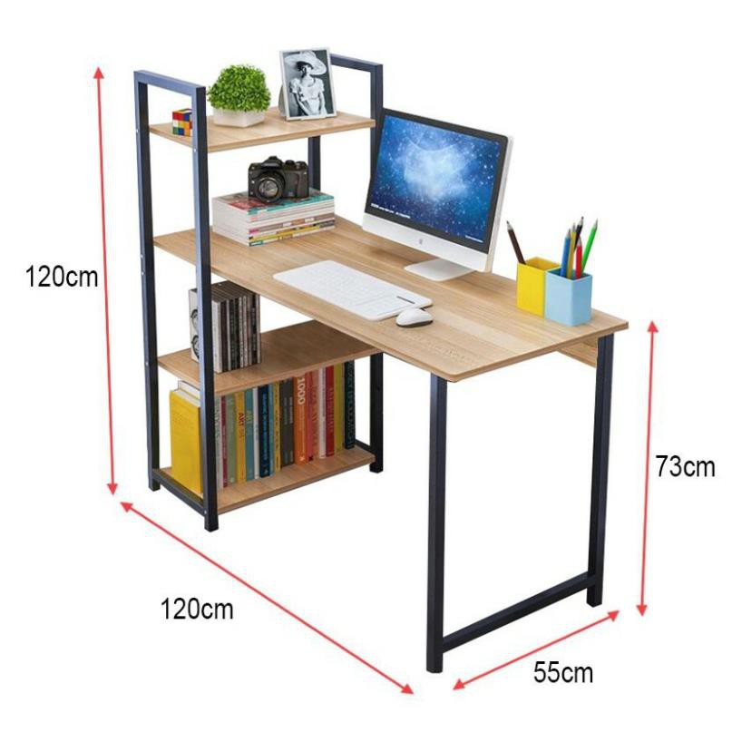 Bàn làm việc, B.học sinh, văn phòng liền kệ sách, Khung sắt 25 x 25, Chịu lực cao, Bền đẹp. BLV08