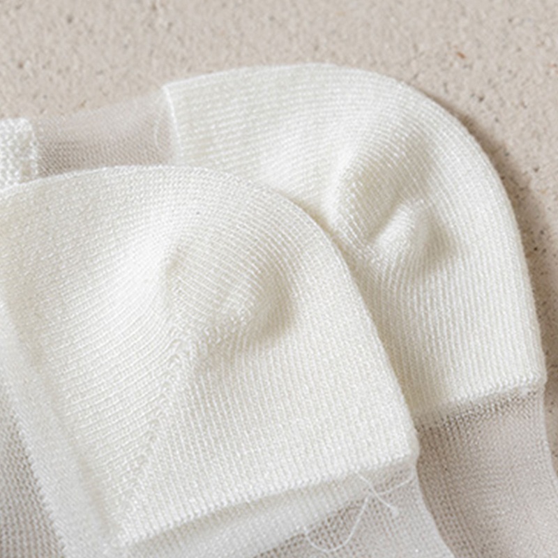 Xiangbao Vớ Cotton Trắng Cổ Thấp Sợi Thủy Tinh Phối Lưới Họa Tiết Hoa Phong Cách Lolita Nhật Bản Cho Nữ