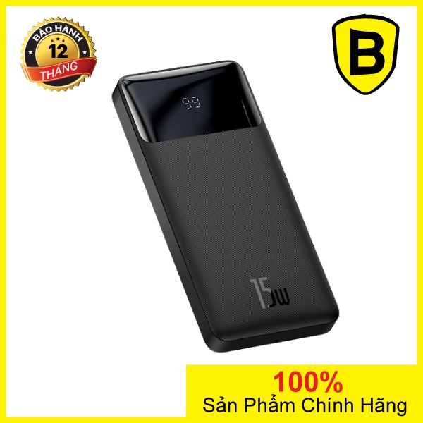 Pin sạc dự phòng Baseus Bipow Digital Display Power Bank (15W / 20W, USB*2+Type C , LED Display, 2 Way Fast charge )