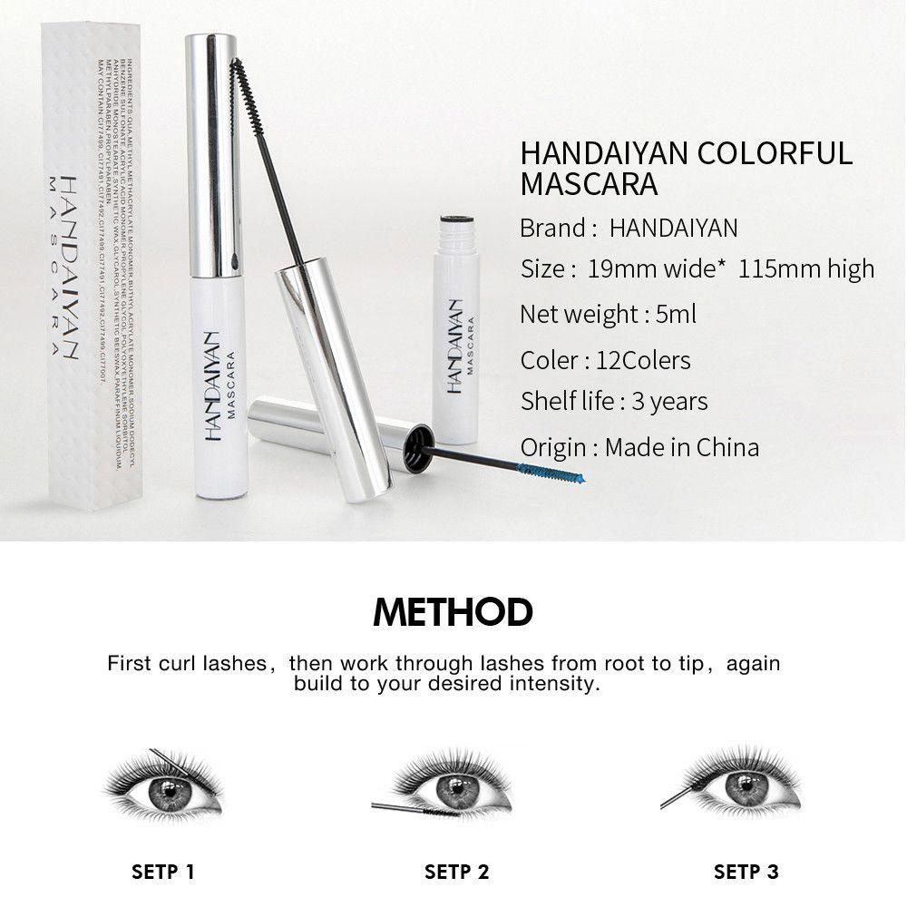Mascara Trang Điểm Lông Mi Nhiều Màu Chống Nước