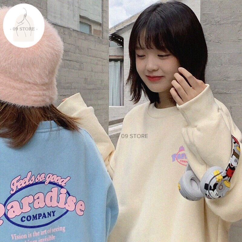 Áo thun nỉ dài tay, áo sweat paradise phong cách Hàn Quốc | BigBuy360 - bigbuy360.vn