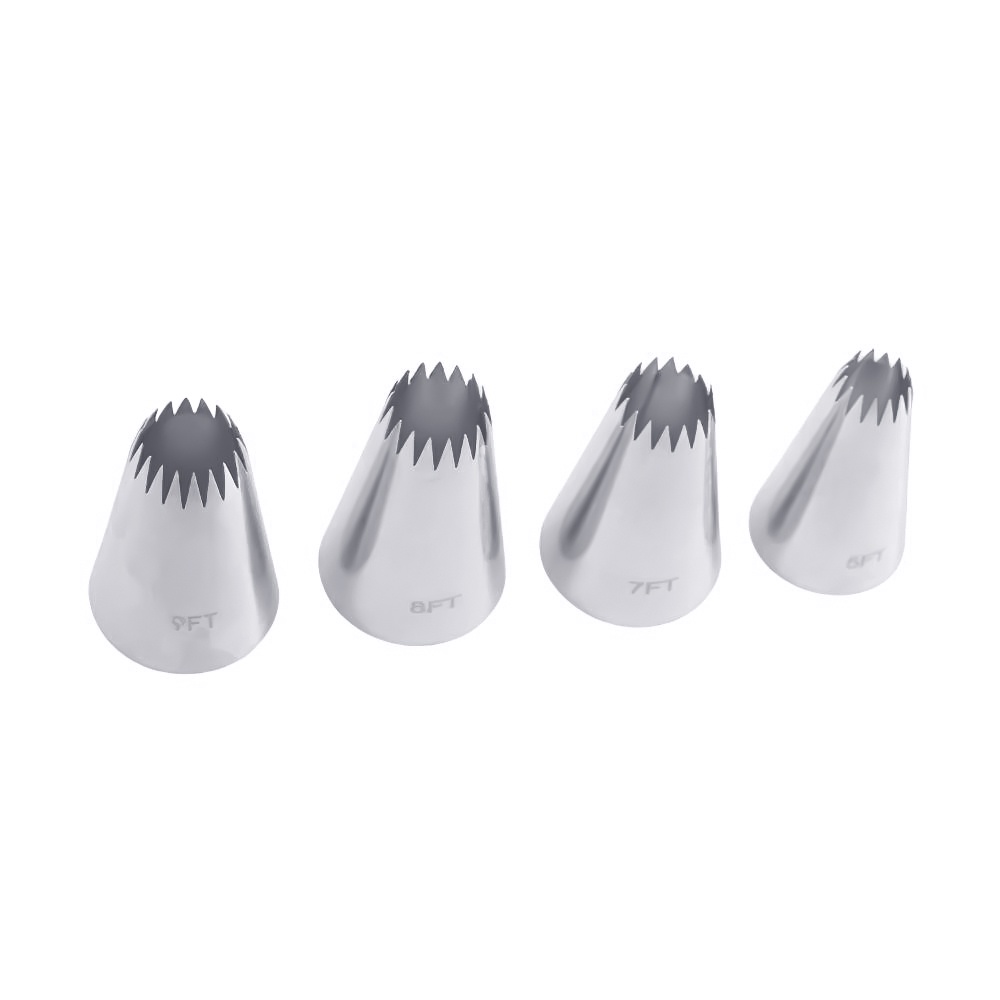 1 Bộ Đuôi Bắt Bông Kem Trang Trí Bánh Bằng Thép Không Gỉ #5ft#7ft#8ft#9ft