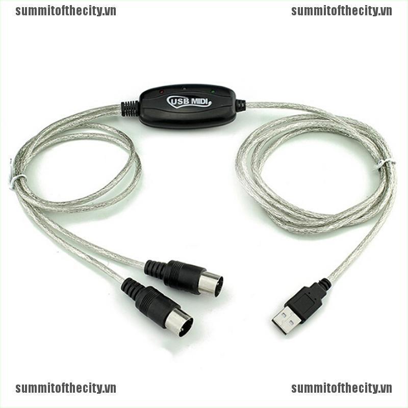 Dây Cáp Chuyển Đổi USB IN-OUT MIDI Sang Bàn Phím Âm Nhạc Máy Tính