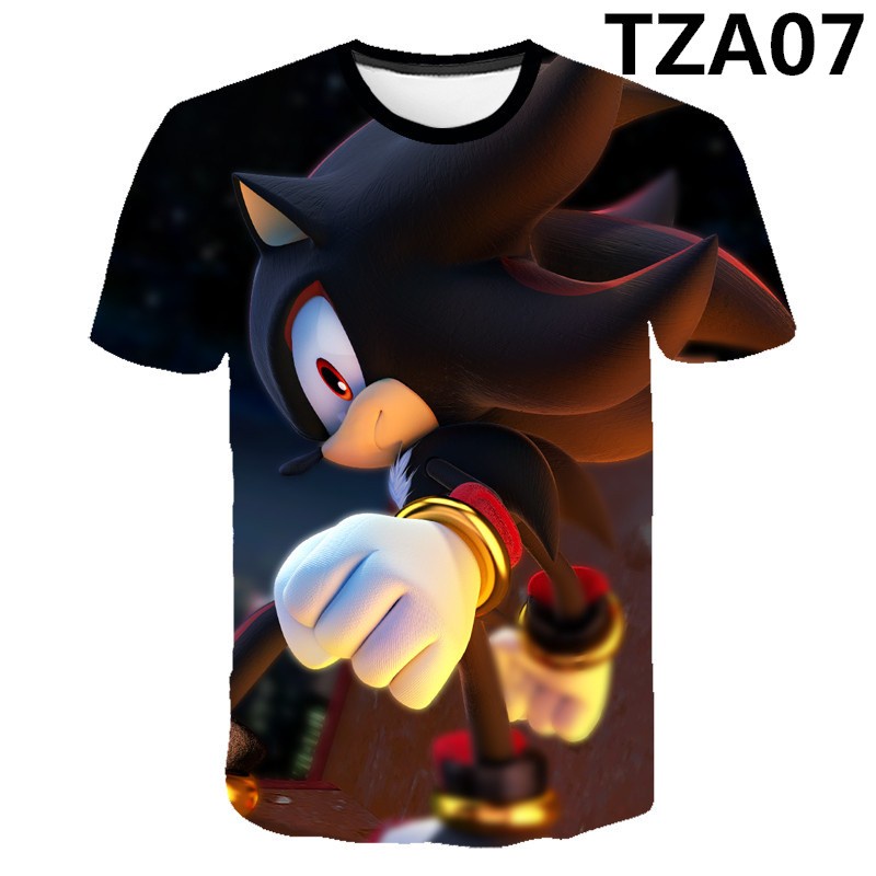 Áo Thun Tay Ngắn In Hình Nhím Sonic 3D Thời Trang Cho Bé