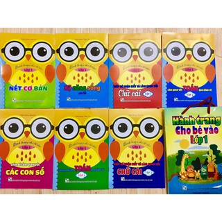 Bộ 7 hành trang cho bé vào lớp 1 kèm túi đựng