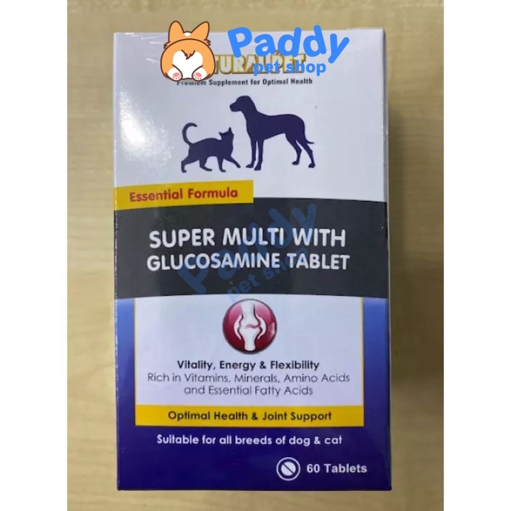 Viên Dưỡng Xương Khớp &amp; Lông Da Natural Pet Cho Chó Mèo (Hộp 60 viên)