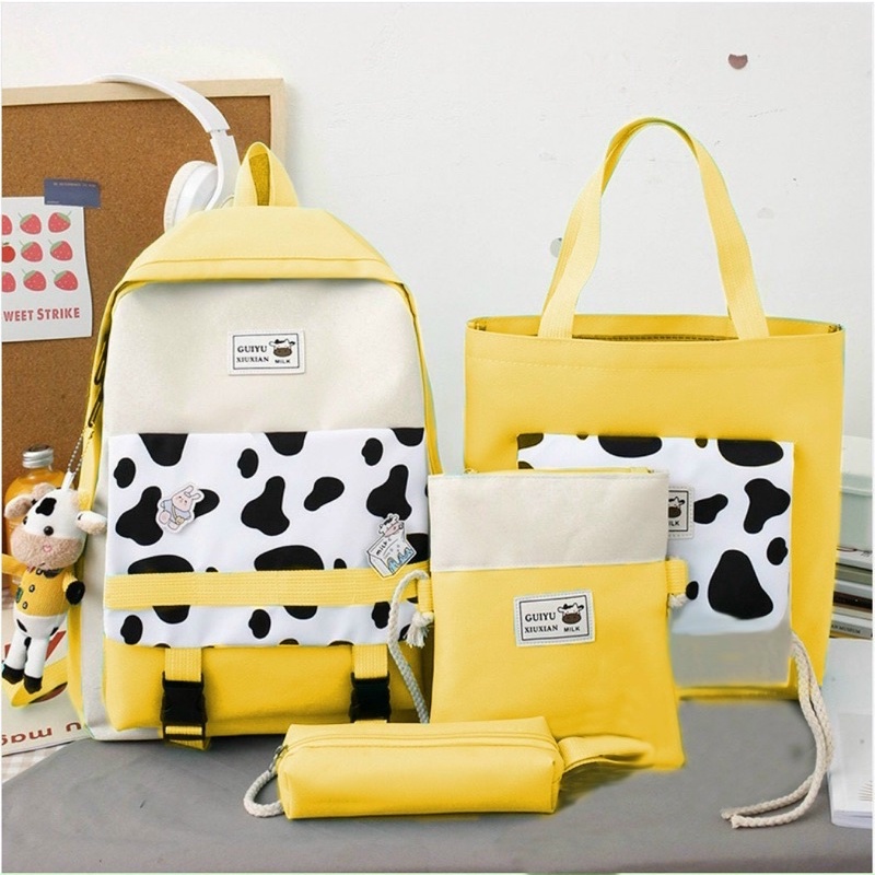 Set balo 4 món bò sữa