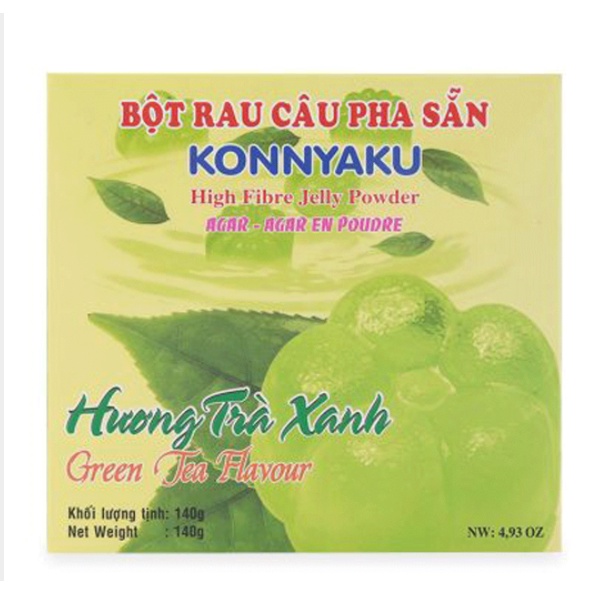 Bột rau câu Pha sẵn hương Trà xanh 140g
