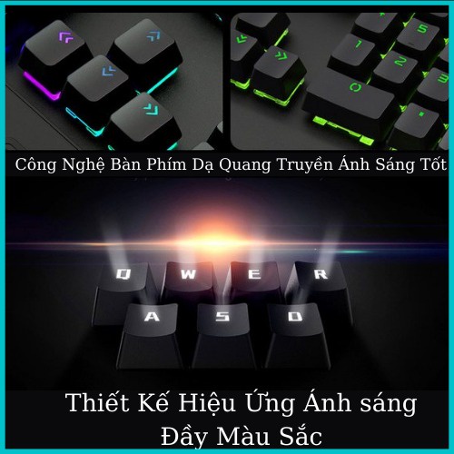 Bàn Phím Cơ Gaming Cao Cấp K1000 FULL LED RGB Có Kê Tay, Bàn Phím Máy Tính Có Blue Switch Gõ Cực Đã Cho Laptop, PC