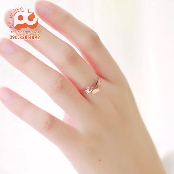 Nhẫn titan nữ cao cấp bảo hành không đen - SY_NN_32