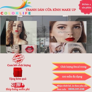 TRANH SPA PHUN XĂM DÁN KÍNH TRANG TRÍ TIỆM PHUN XĂM - SPA SIÊU BỀN ĐẸP(CÓ ẢNH THẬT SP)