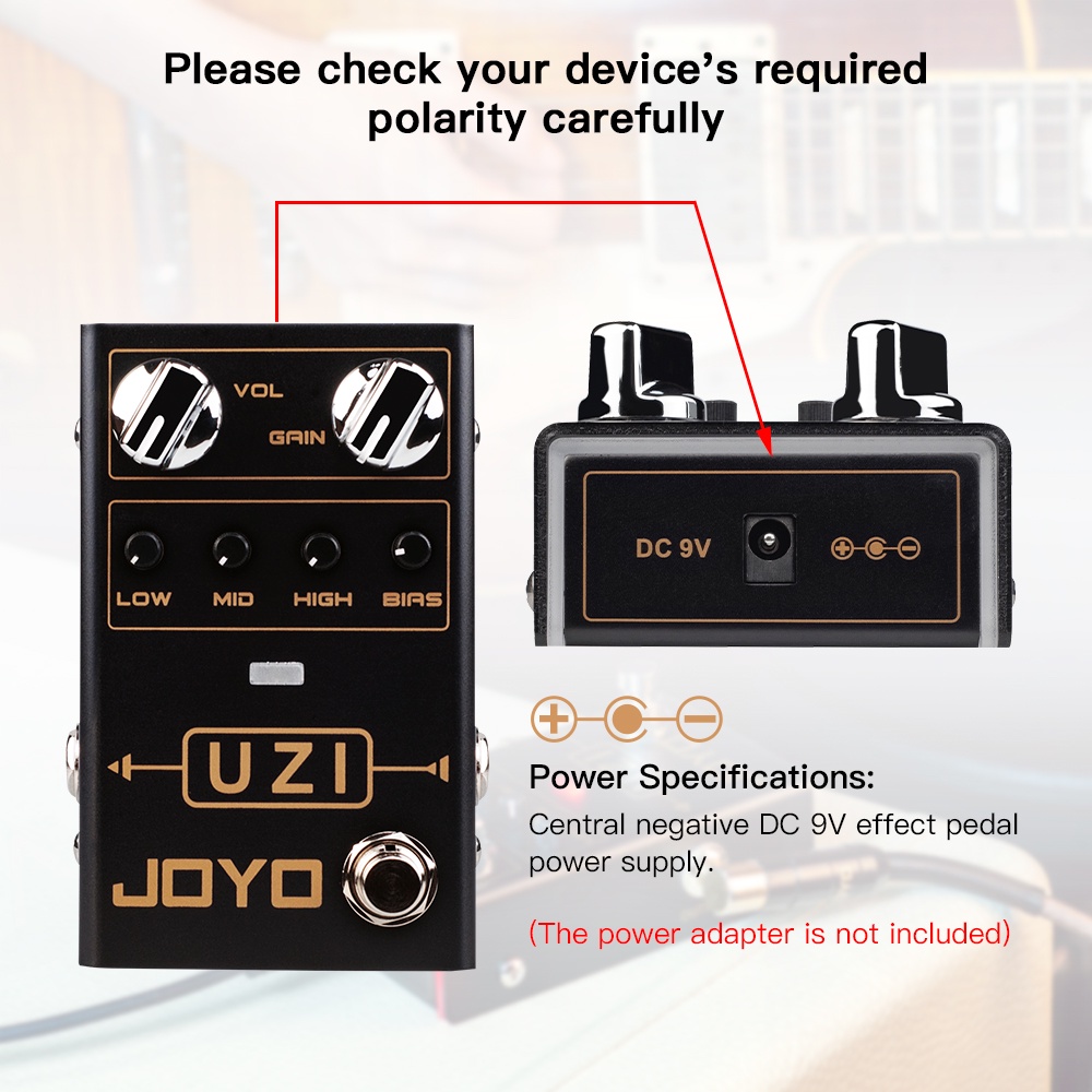 Bàn đạp điều chỉnh đàn guitar điện LEKATO Joyo R-03 Uzi chuyên dụng