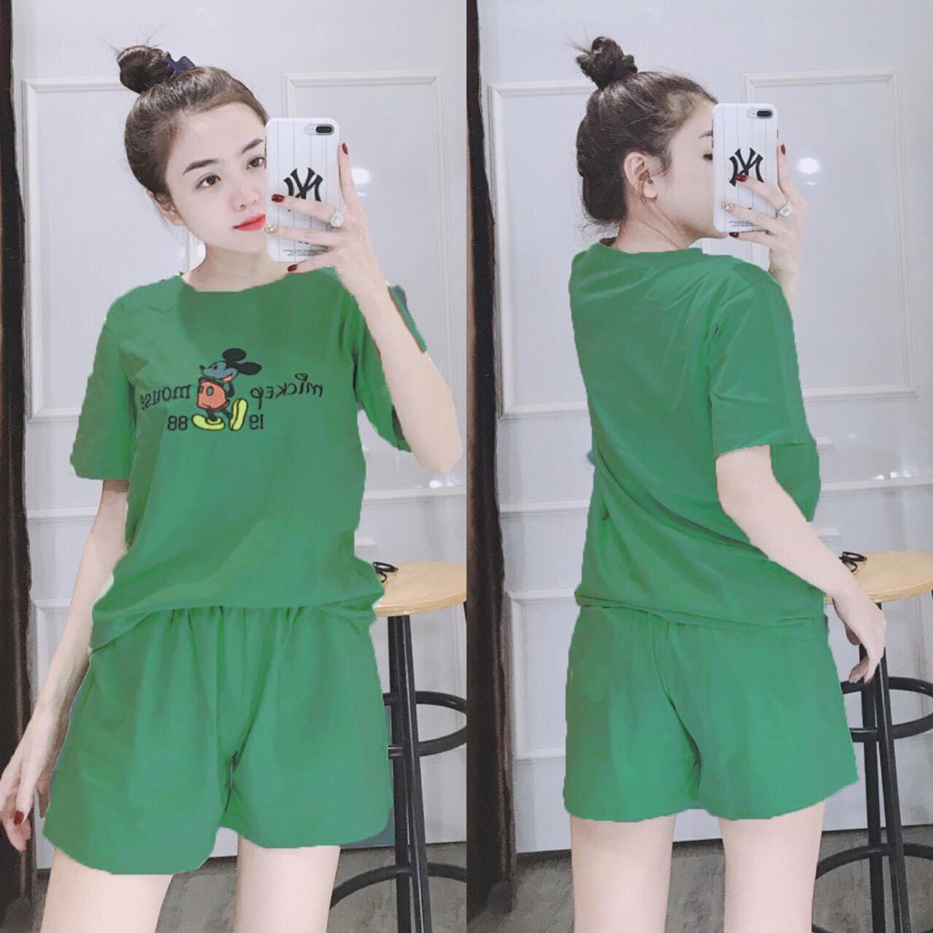 Set áo thun nữ quần đùi mặc nhà nhiều màu xinh xắn MK / CÓ SIZE XXL
