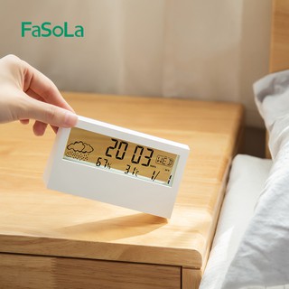 ▨﹍▬Electronic alarm clock student girl lovely bedroom multi-purpose mute the weather temperature contracted intelligen