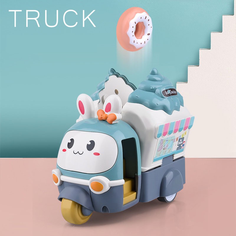 Đồ chơi xe chở kem - bất ngờ cho bé khi xe đụng mạnh vô tường mới nhất 2021