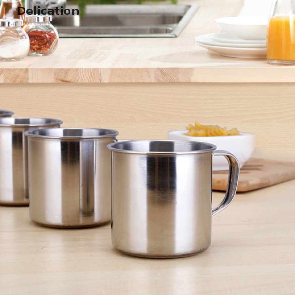 Set 1/ 3/ 6 cốc uống trà/ cà phê bằng thép không gỉ tiện dụng mang theo du lịch cắm trại