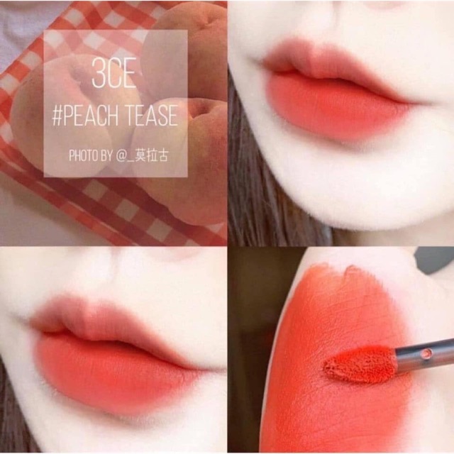 Son 3CE Kem #PeachTease tone cam đào