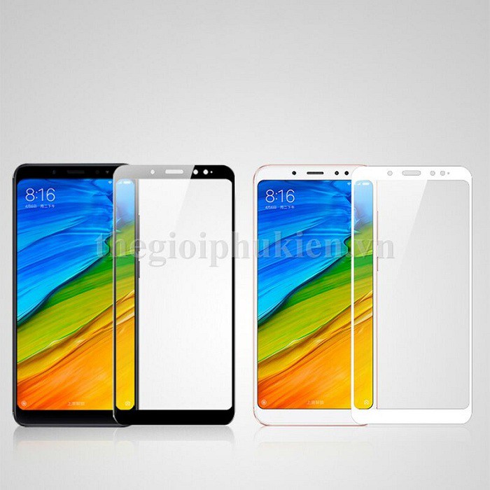 Dán kính cường lực 3D full tràn màn hình Xiaomi Redmi Note 5 Pro phủ màu