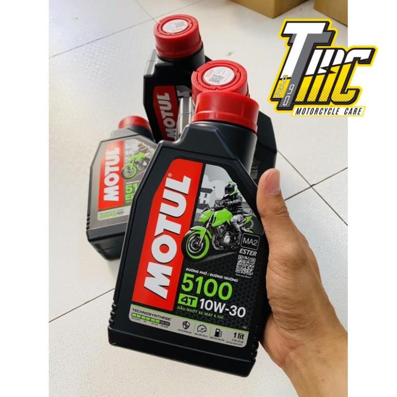 Nhớt Motul 5100 4T 10W30 công nghệ Ester tổng hợp 100% API SM, MA2